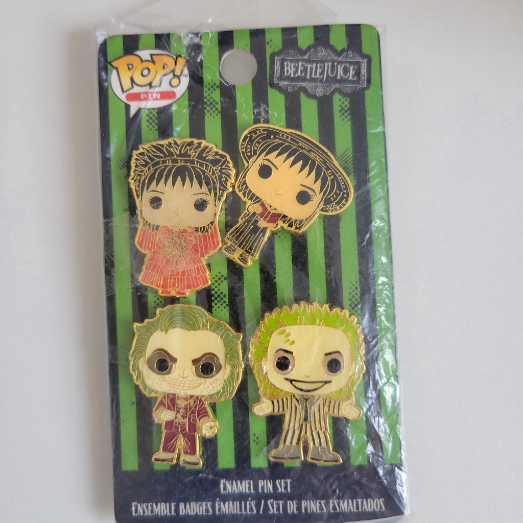 Funko Beetlejuice: Beetlejuice And Lydia - 4 Piece Enamel Pin Set